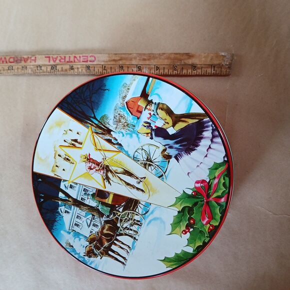 Lot Of 3 Fruit Cake Decorative Tin Boxes Christmas Holiday Collin Street Bakery - Picture 4 of 7